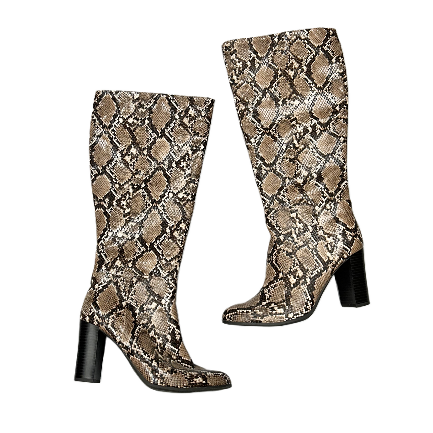 Boots Knee Heels By A New Day In Animal Print, Size: 9.5