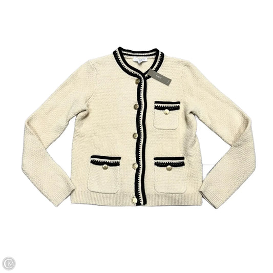 Sweater Cardigan By J. Crew In Black & Cream, Size: Xs