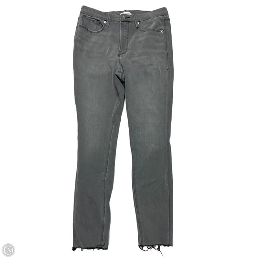 Jeans Skinny By Good American In Grey Denim, Size: 14