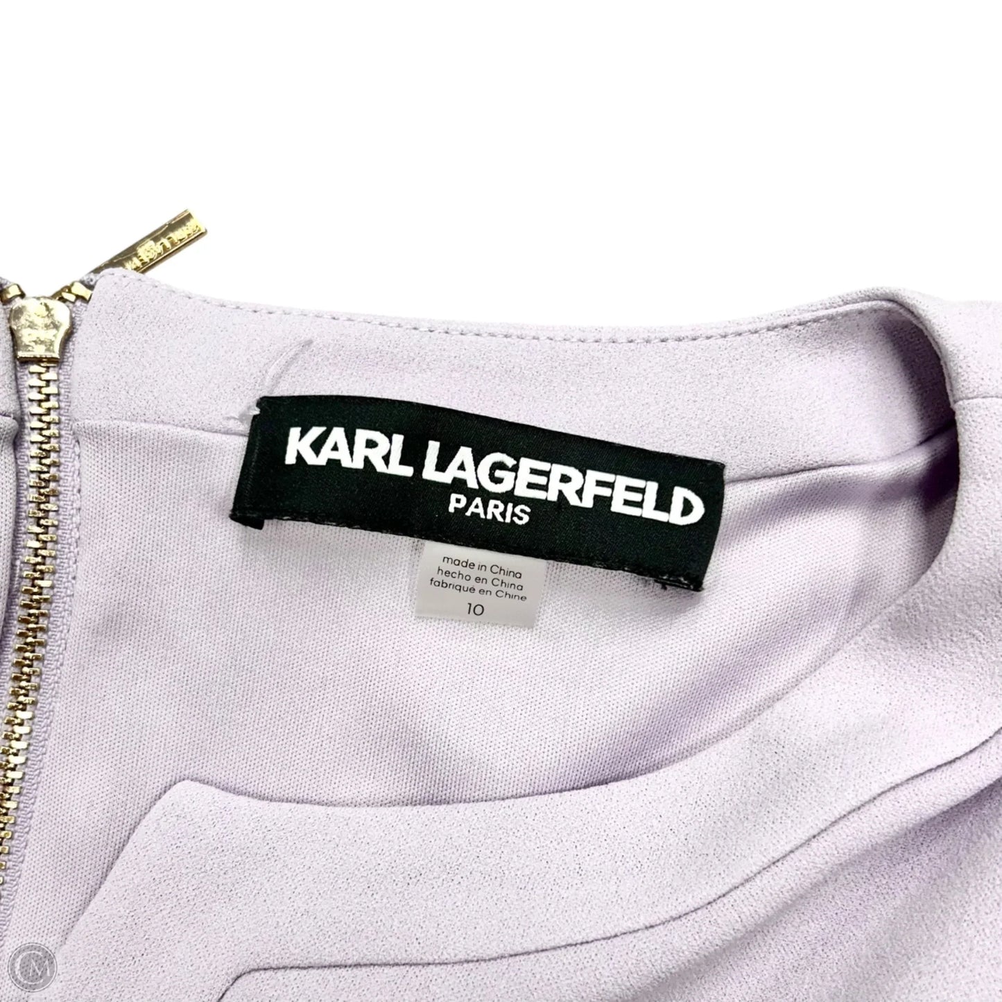 Dress Designer By Karl Lagerfeld In Purple, Size: M