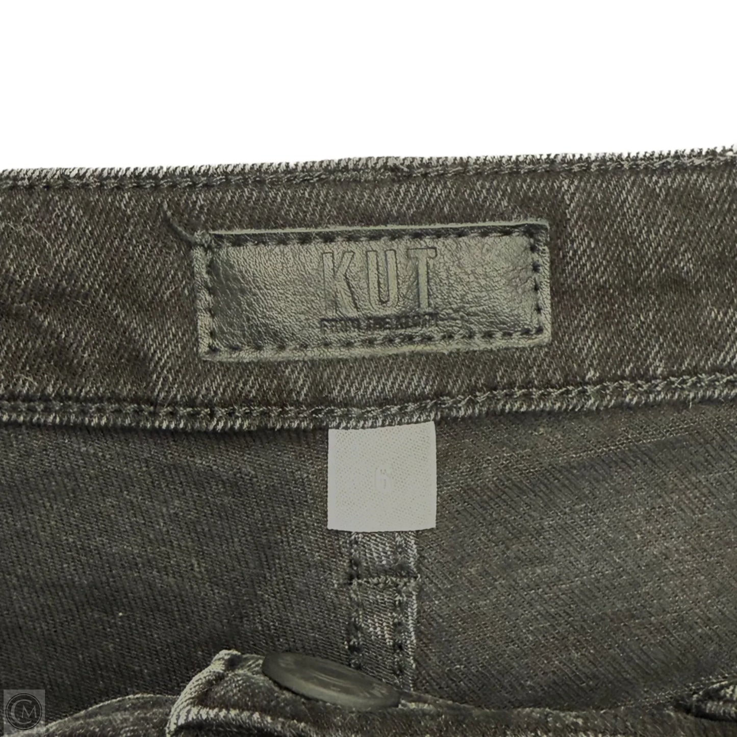 Jeans Skinny By Kut In Black Denim, Size: 6