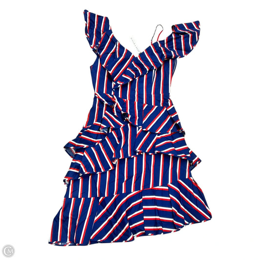 Dress Designer By Alice + Olivia In Blue & Red & White, Size: S
