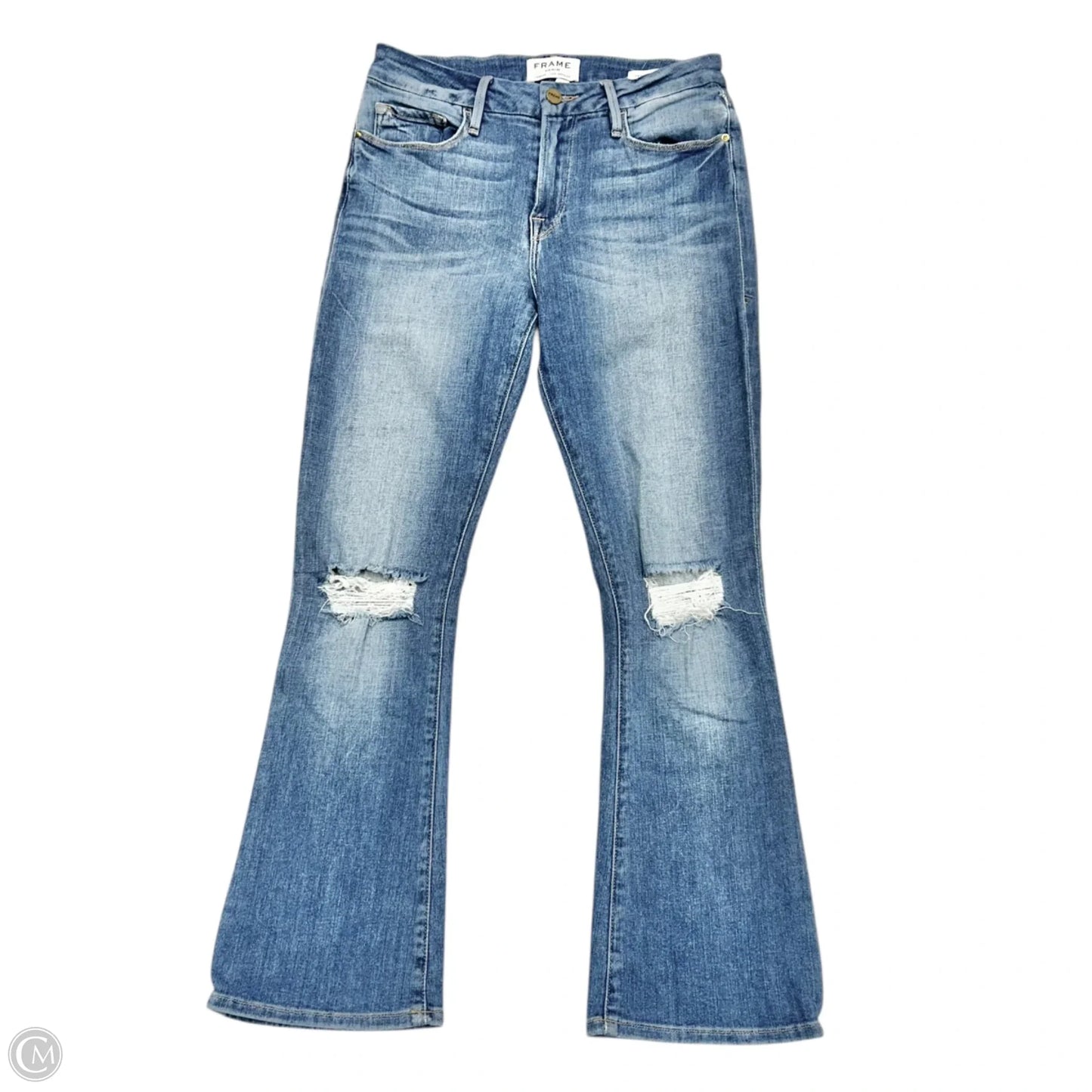 Jeans Boot Cut By Frame In Blue Denim, Size: 2