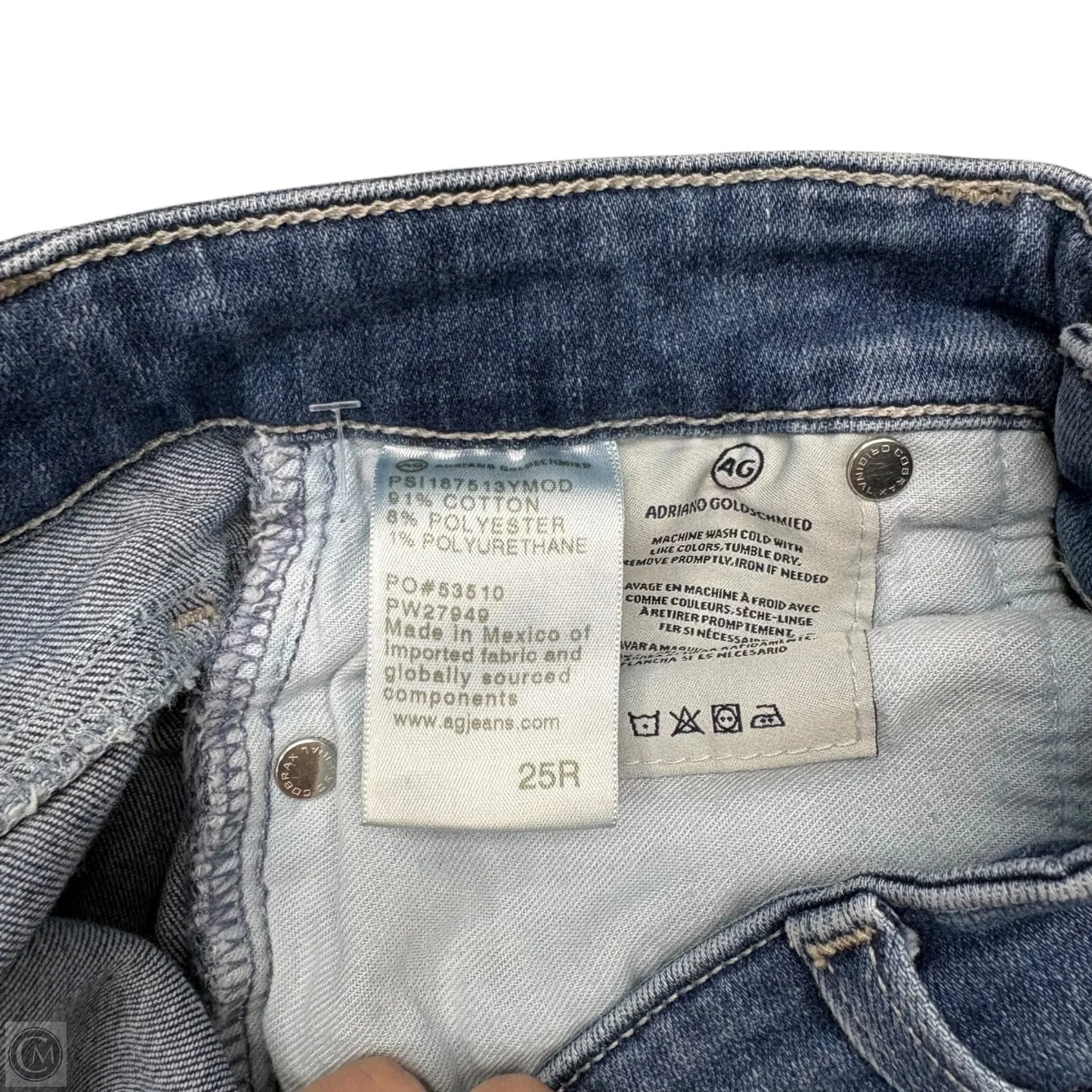 Jeans Skinny By Ag Jeans In Blue Denim, Size: 2