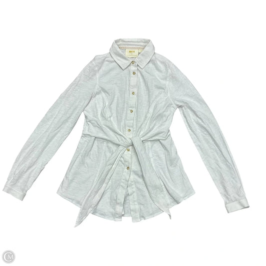 Top Long Sleeve By Maeve In White, Size: Xs