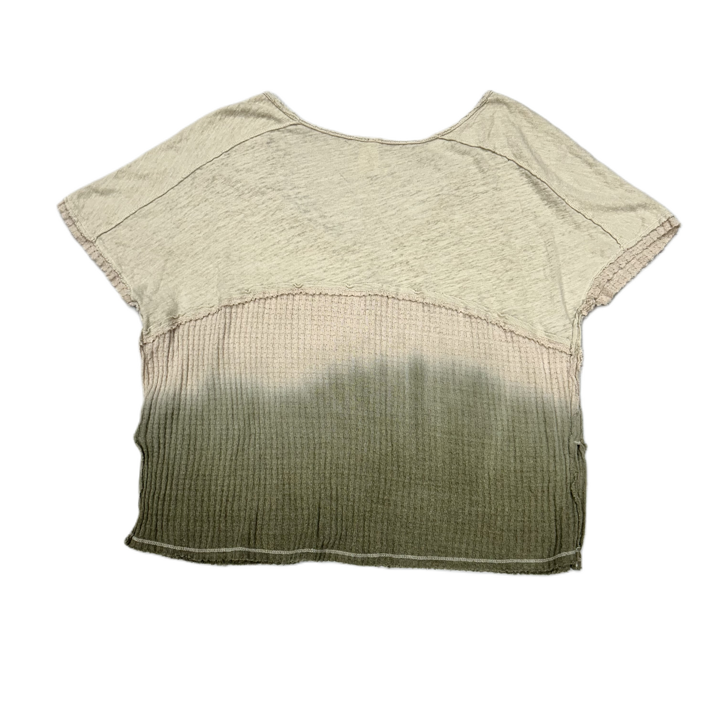 Tan & Green Top Short Sleeve By We The Free, Size: Xs