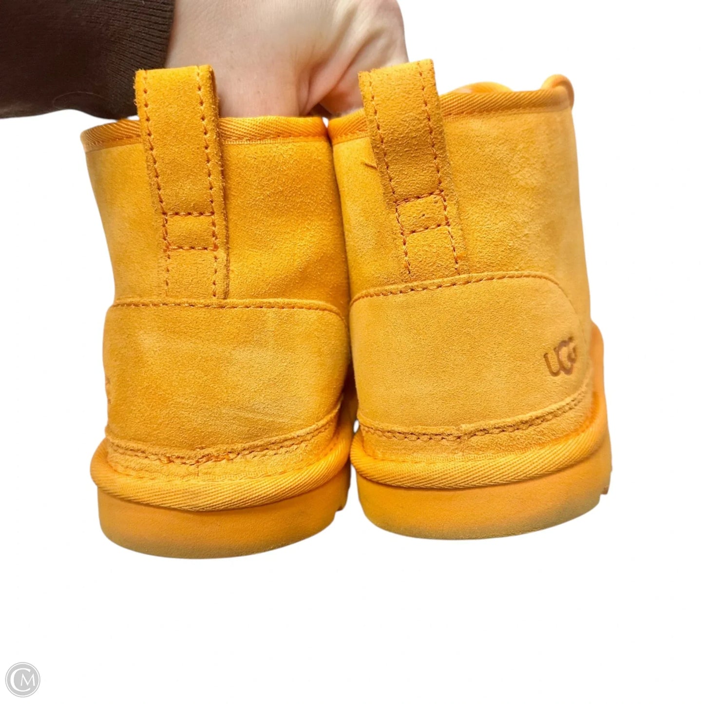 Boots Designer By Ugg In Orange, Size: 7