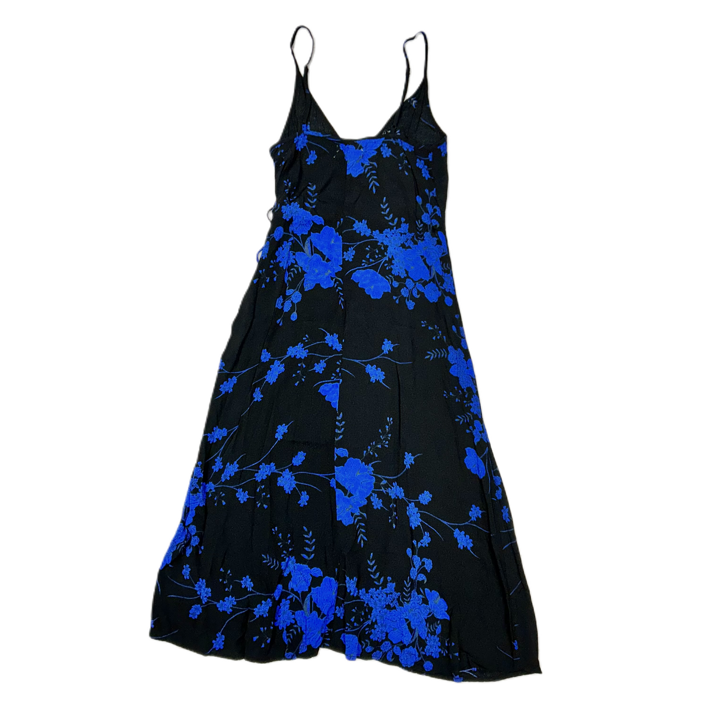 Dress Casual Midi By Urban Outfitters In Black & Blue, Size: S