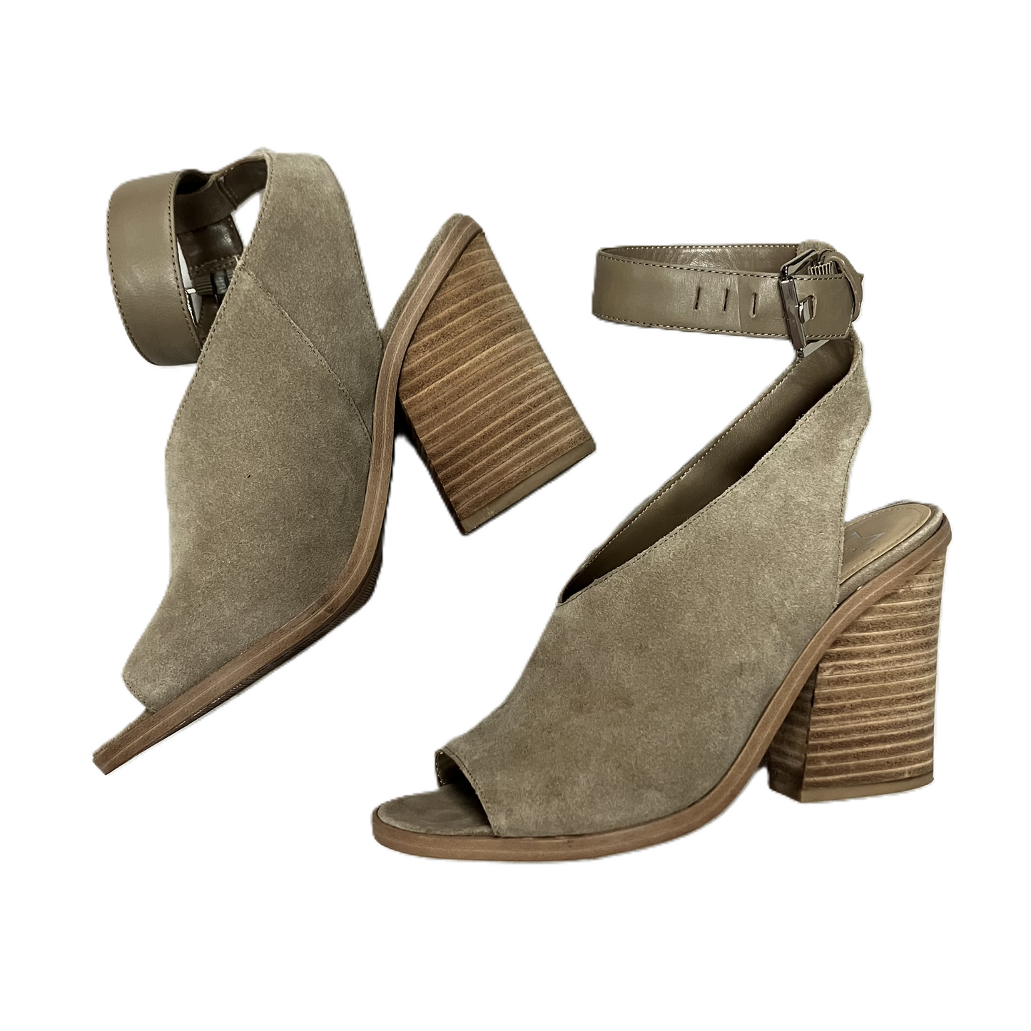 Shoes Heels Wedge By Marc Fisher In Taupe, Size: 8