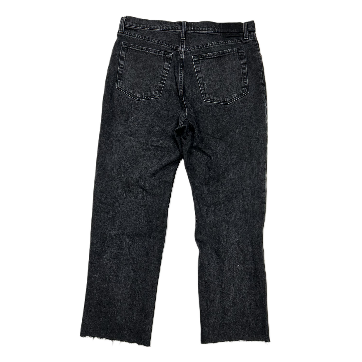 Jeans Straight By Abercrombie And Fitch In Black Denim, Size: 14L