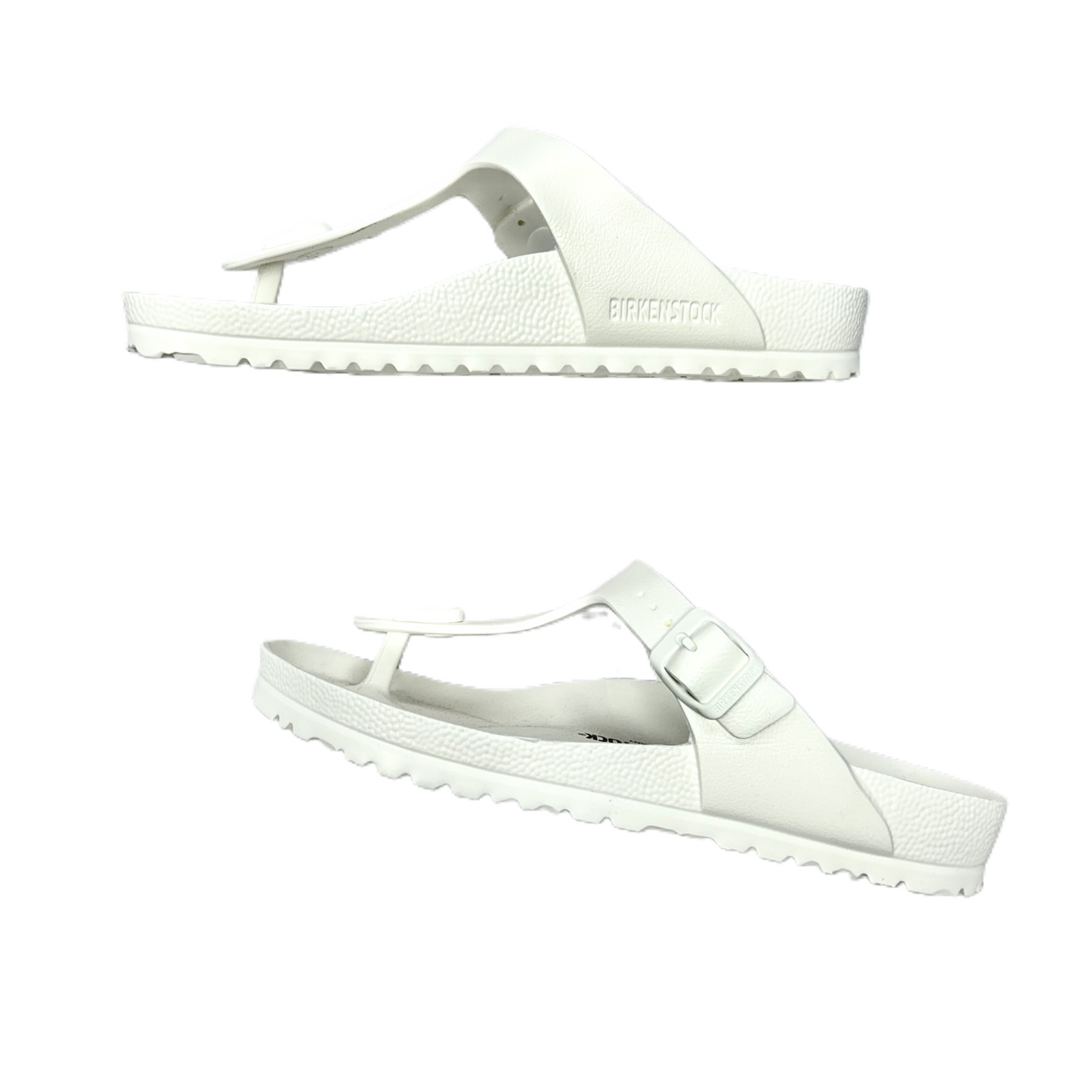 Sandals Flats By Birkenstock In White, Size: 10