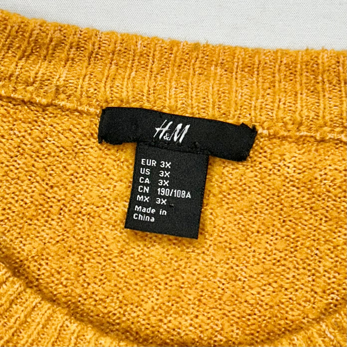 Sweater By H&m In Yellow, Size: 3x