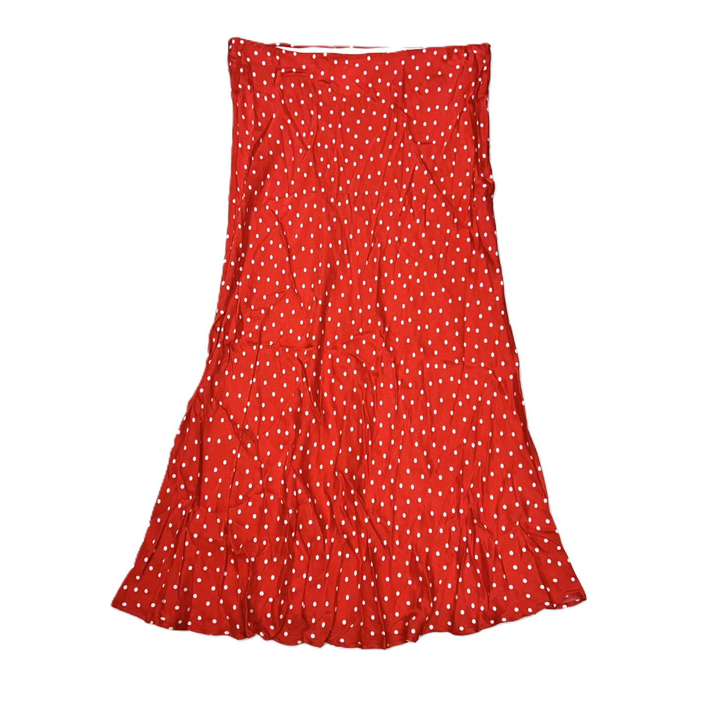 Skirt Midi By Maeve In Red & White, Size: L