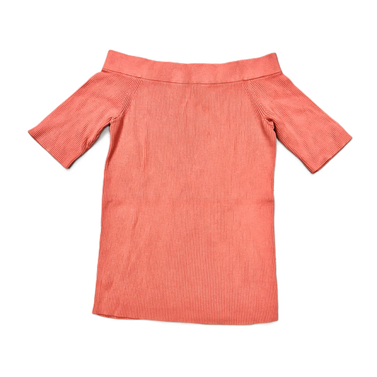 Top Short Sleeve By Anthropologie In Pink, Size: L