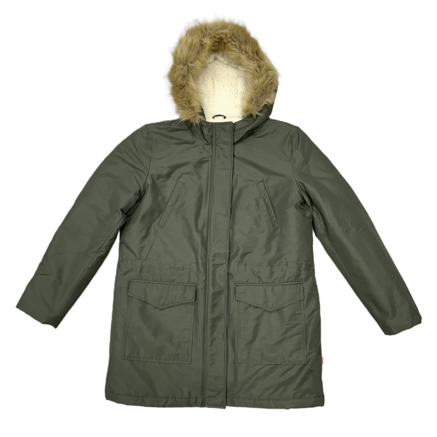 Coat Parka By Levis In Green, Size: L