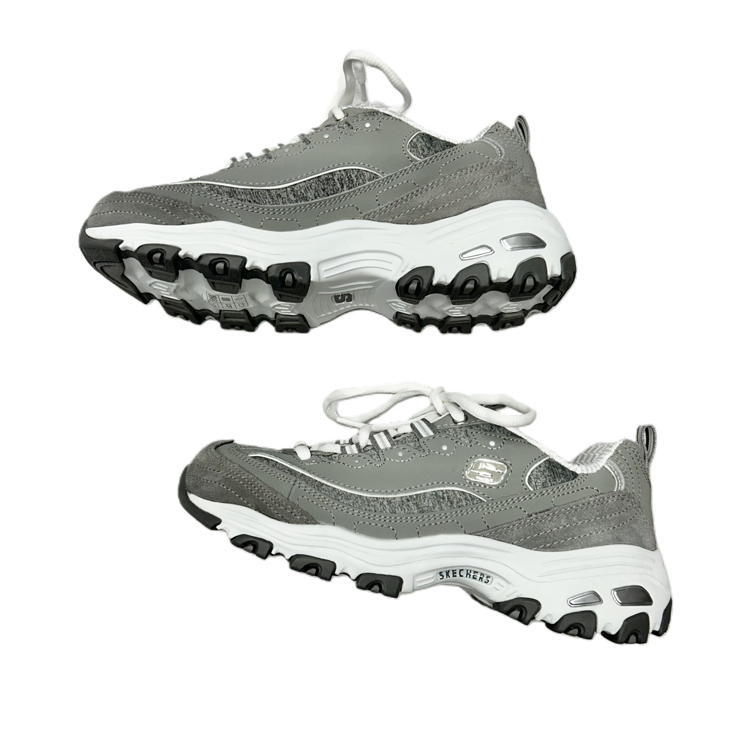 Shoes Athletic By Skechers In Grey & White, Size: 6