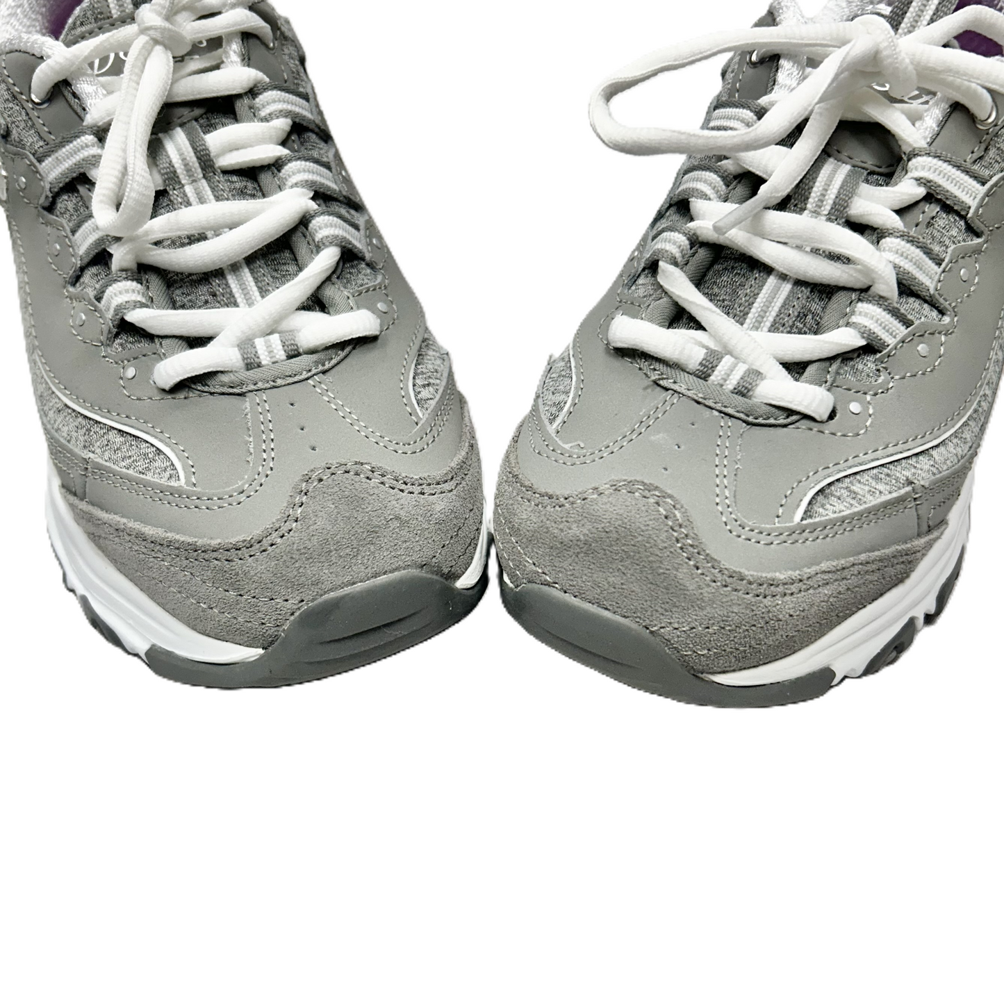 Shoes Athletic By Skechers In Grey & White, Size: 6