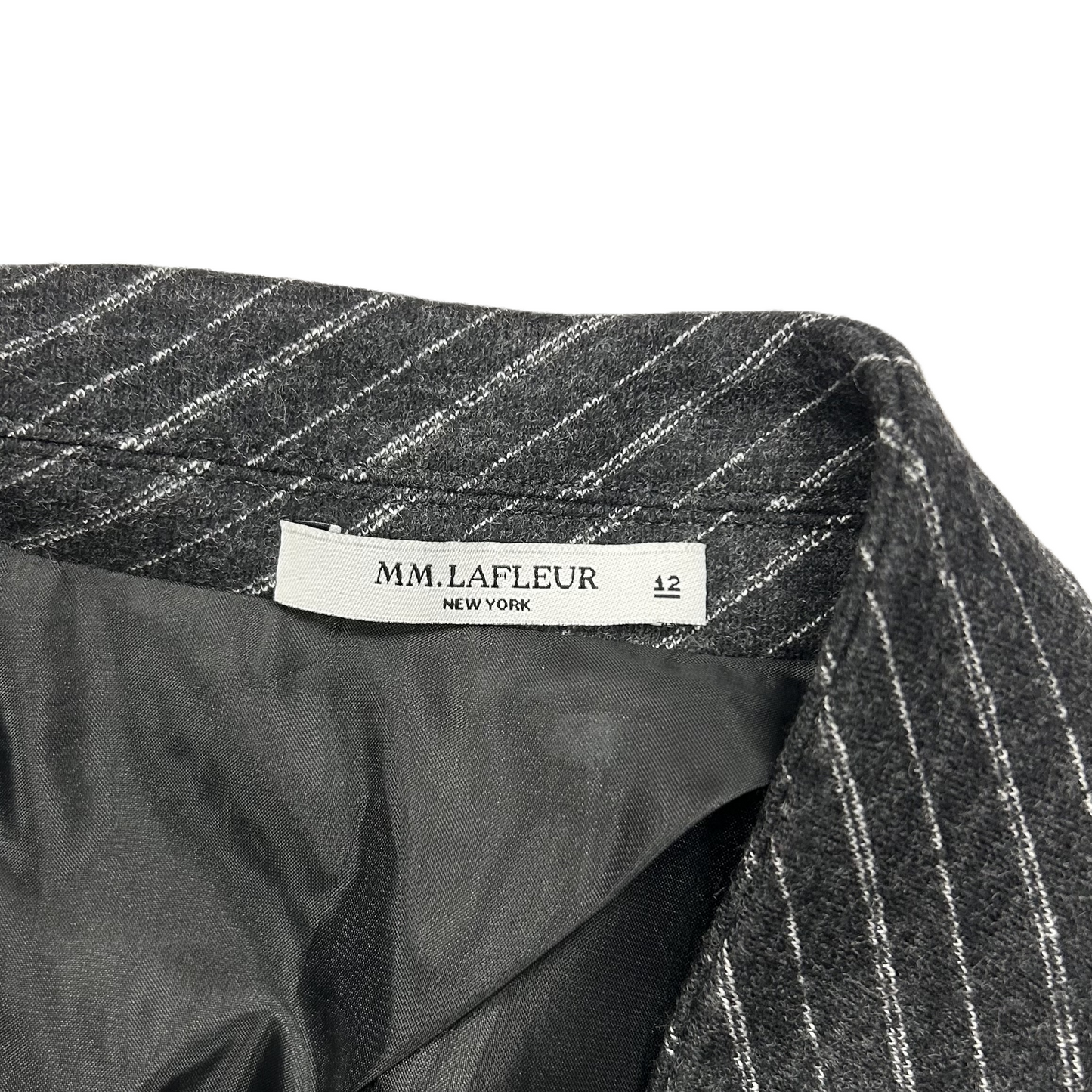 Blazer By M. M. Lafleur In Grey & White, Size: L