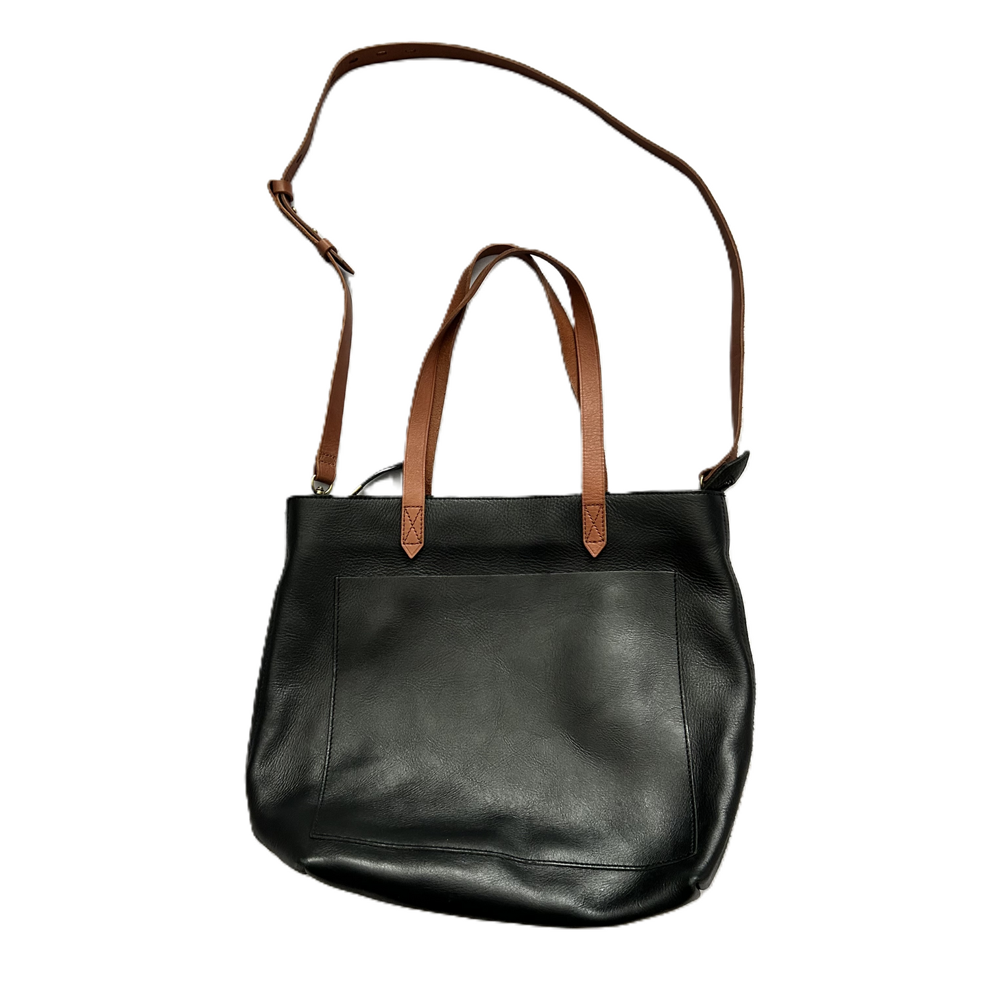 Handbag Leather By Madewell, Size: Medium