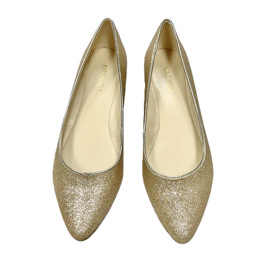 Shoes Flats By Nine West In Gold, Size: 8