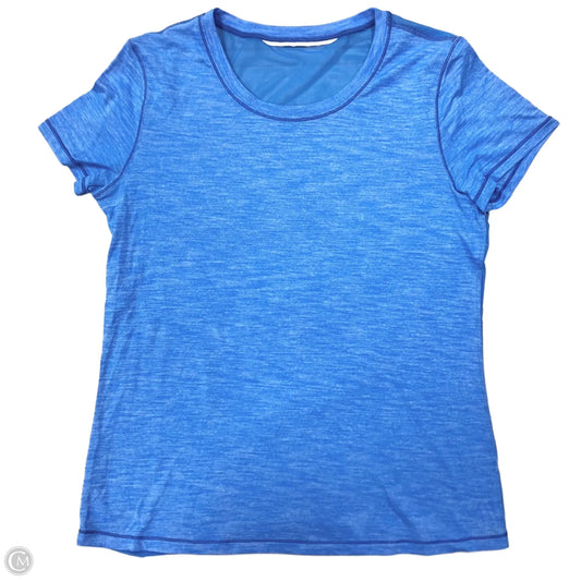 Athletic Top Short Sleeve By Lululemon In Blue, Size: M