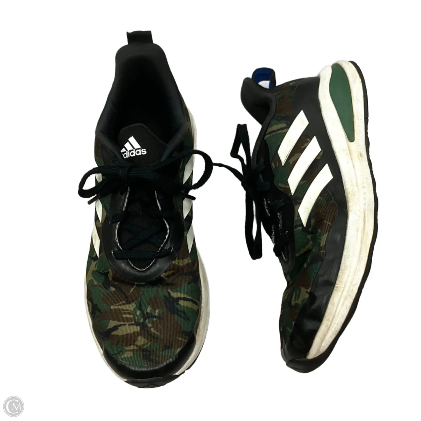 Shoes Athletic By Adidas In Camouflage Print, Size: 7.5