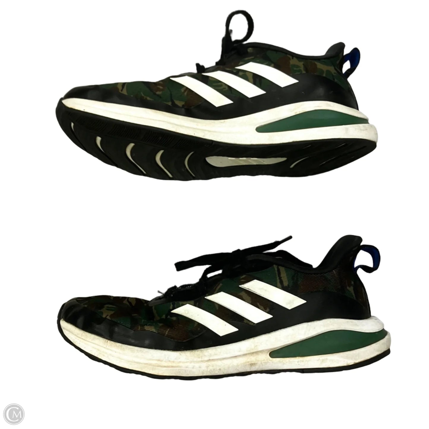 Shoes Athletic By Adidas In Camouflage Print, Size: 7.5