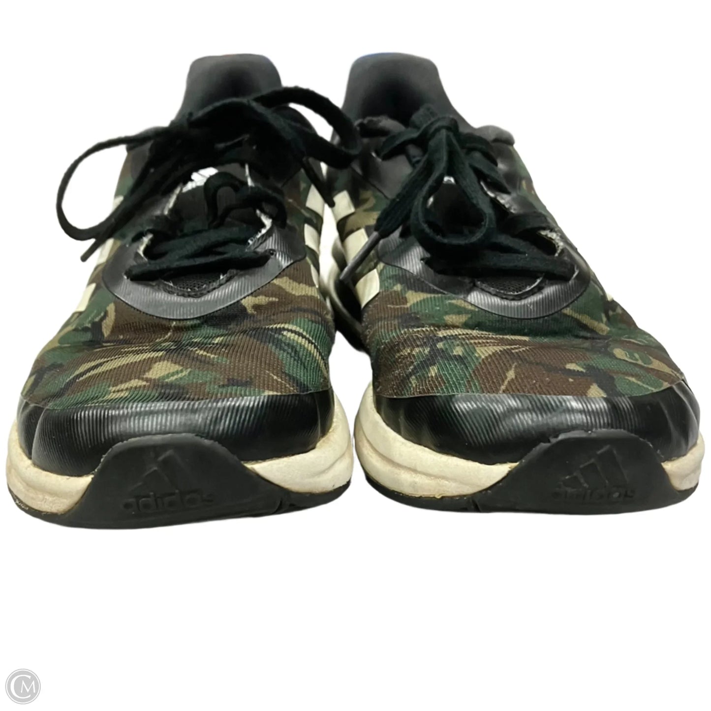 Shoes Athletic By Adidas In Camouflage Print, Size: 7.5