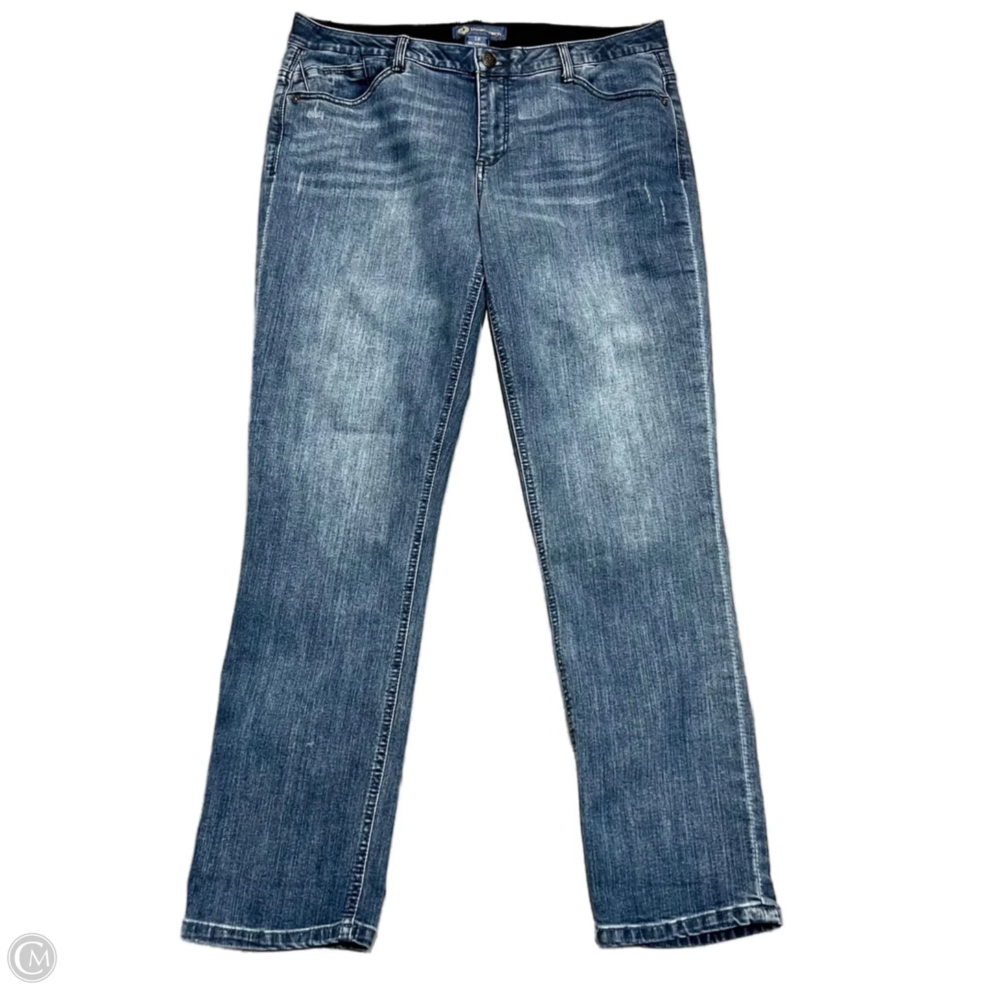Jeans Straight By Democracy In Blue Denim, Size: 12
