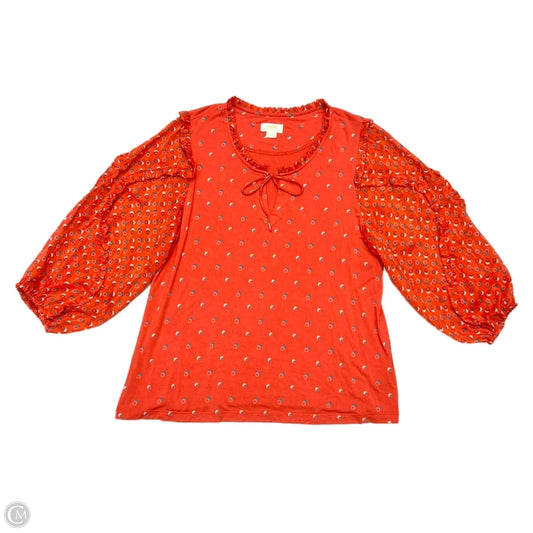 Top Long Sleeve By Maeve In Red, Size: Xl