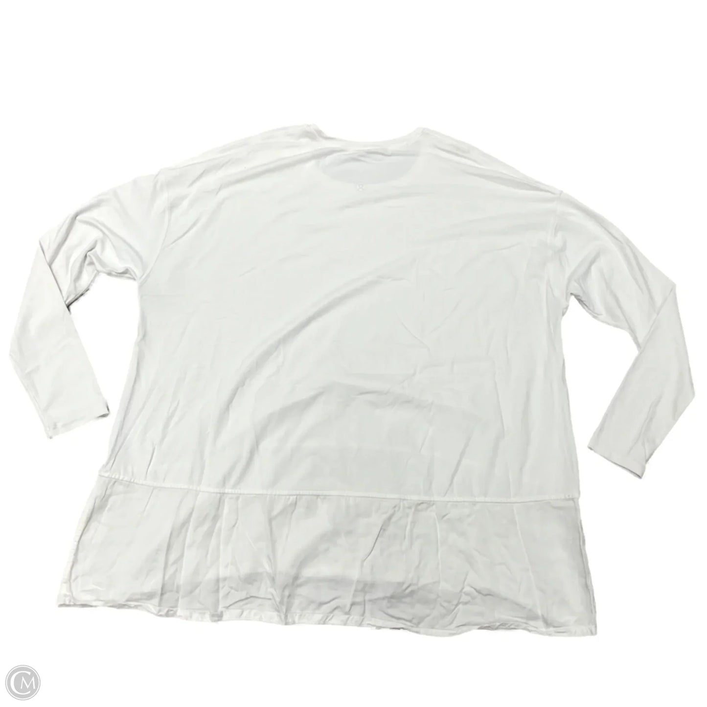 Athletic Top Long Sleeve Collar By Lululemon In White, Size: M