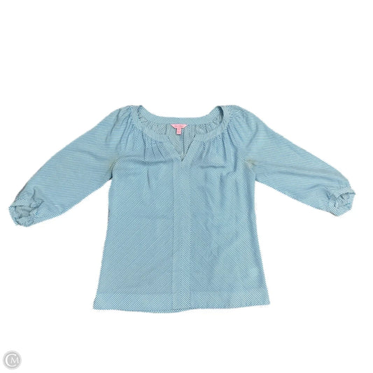 Top Long Sleeve Designer By Lilly Pulitzer In Blue, Size: M