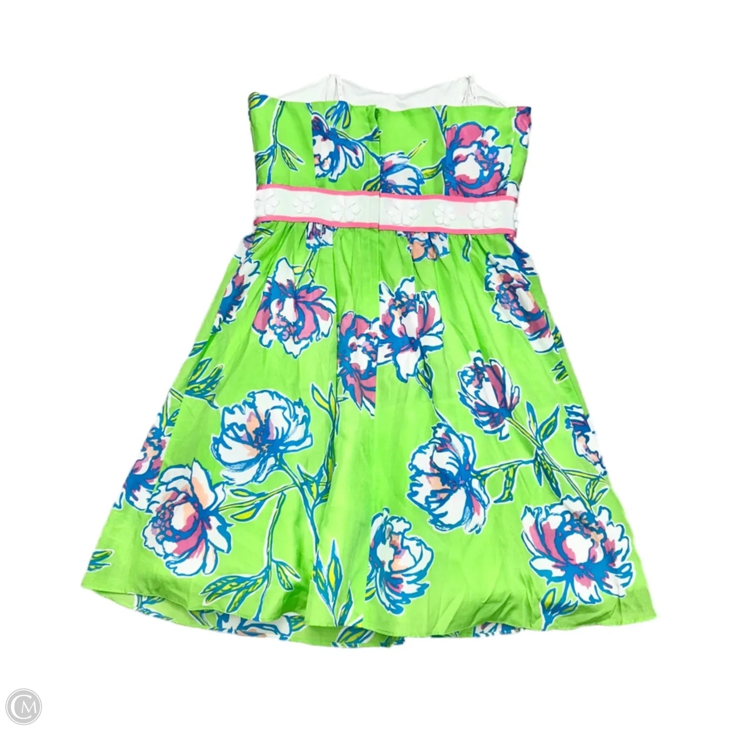 Dress Designer By Lilly Pulitzer In Green & White, Size: Xs