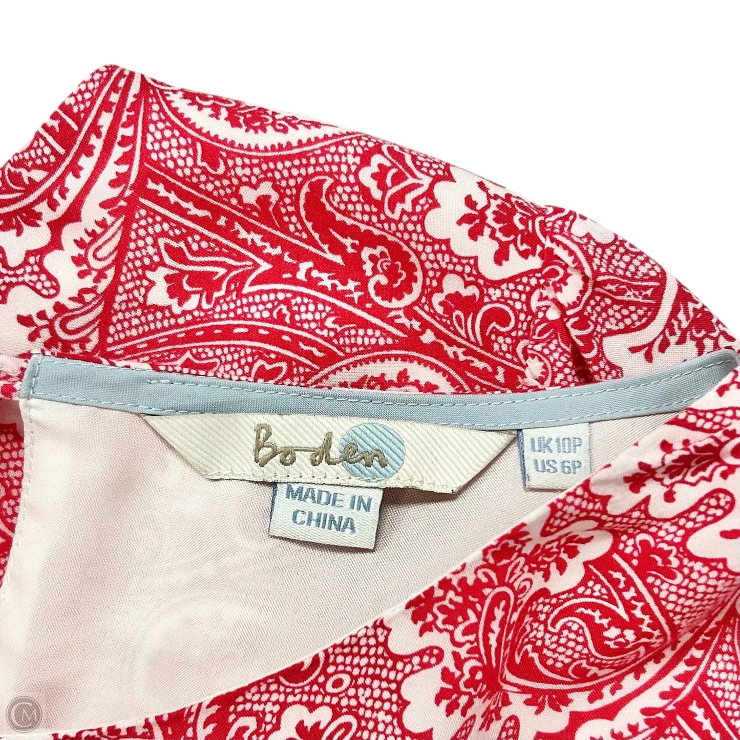 Dress Casual Short By Boden In Red & White, Size: Sp
