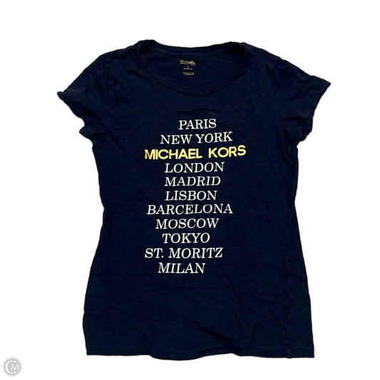 Top Short Sleeve By Michael By Michael Kors In Navy, Size: Xs