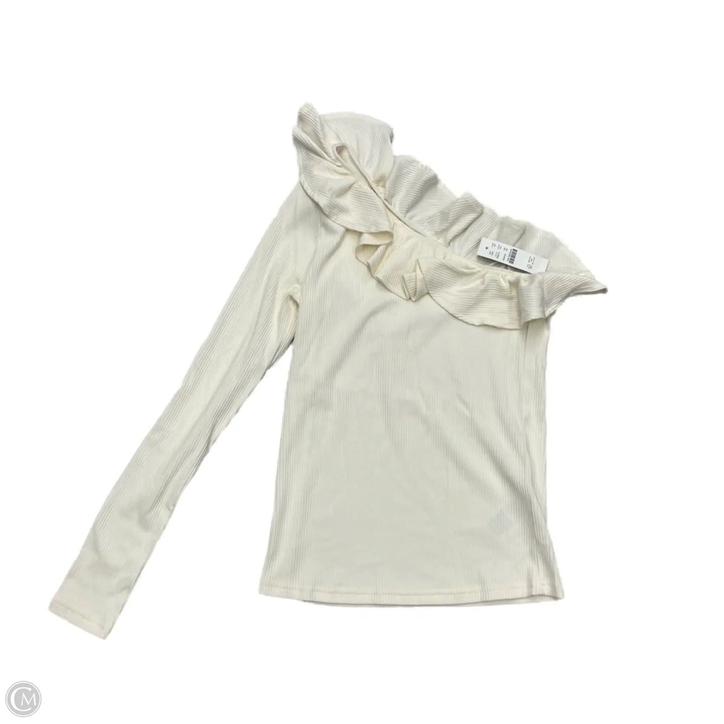 Top Long Sleeve By J. Crew In Ivory, Size: Xs