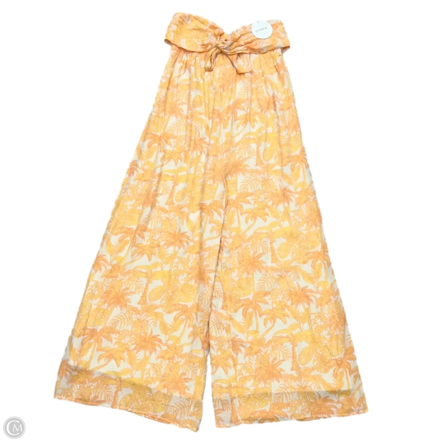 Jumpsuit By Storia In Orange & Yellow, Size: S