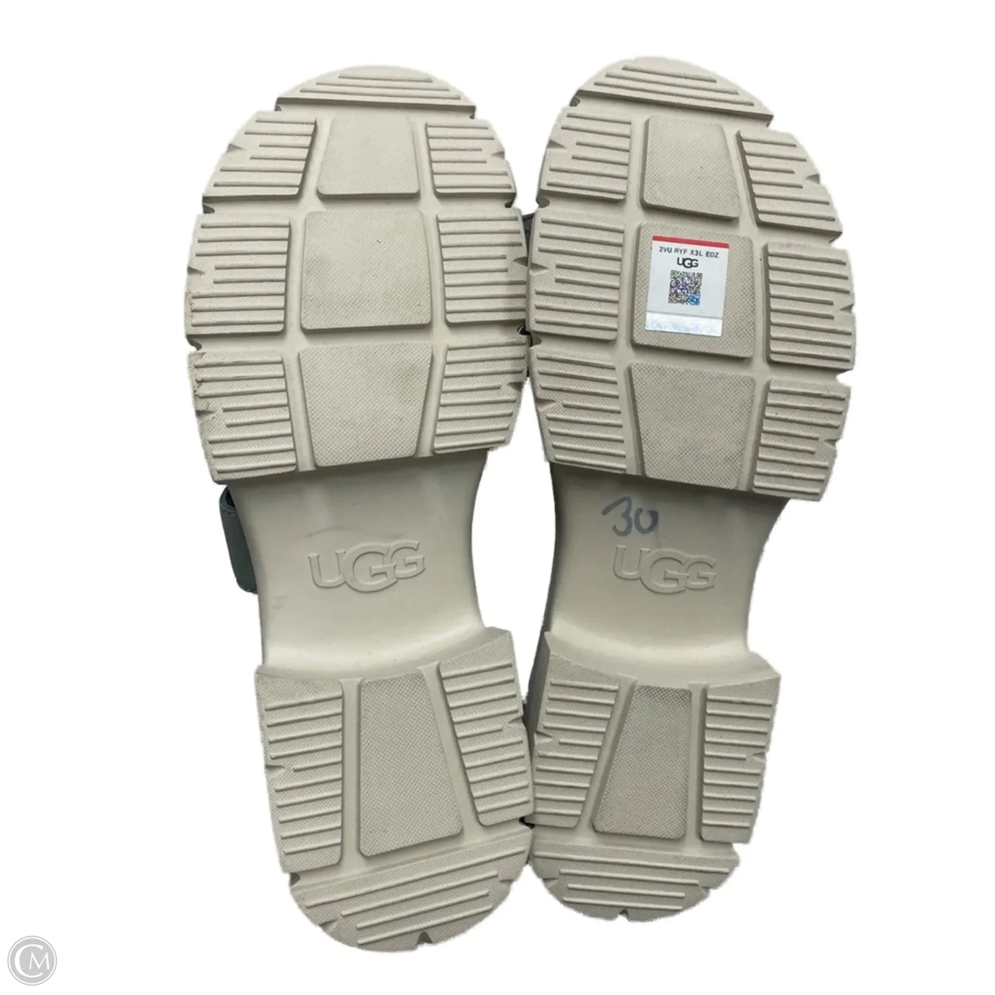 Sandals Designer By Ugg In Green, Size: 8.5