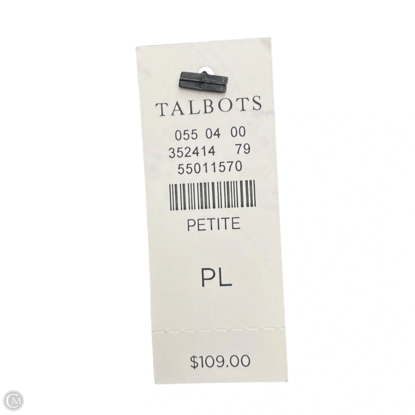 Blouse Long Sleeve By Talbots In Black & Silver, Size: Lp