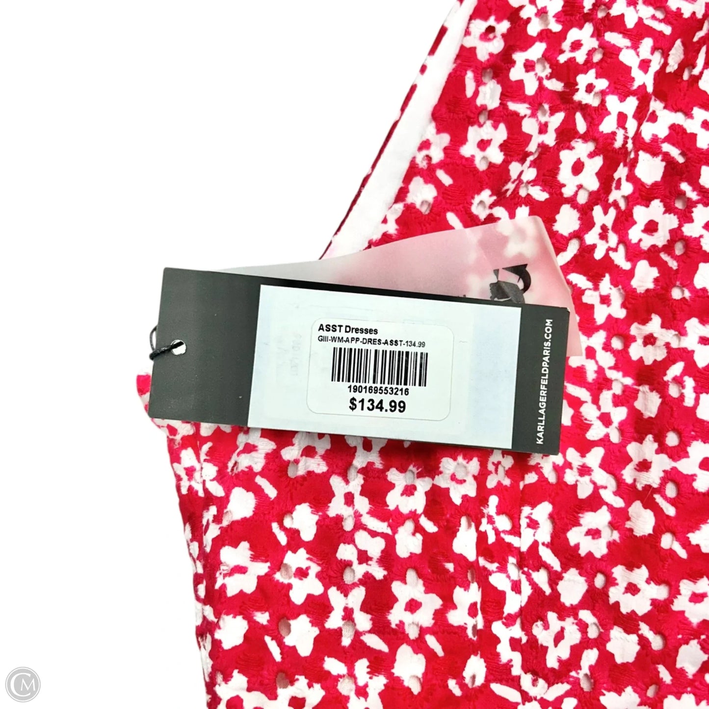 Dress Designer By Karl Lagerfeld In Pink & White, Size: Xs