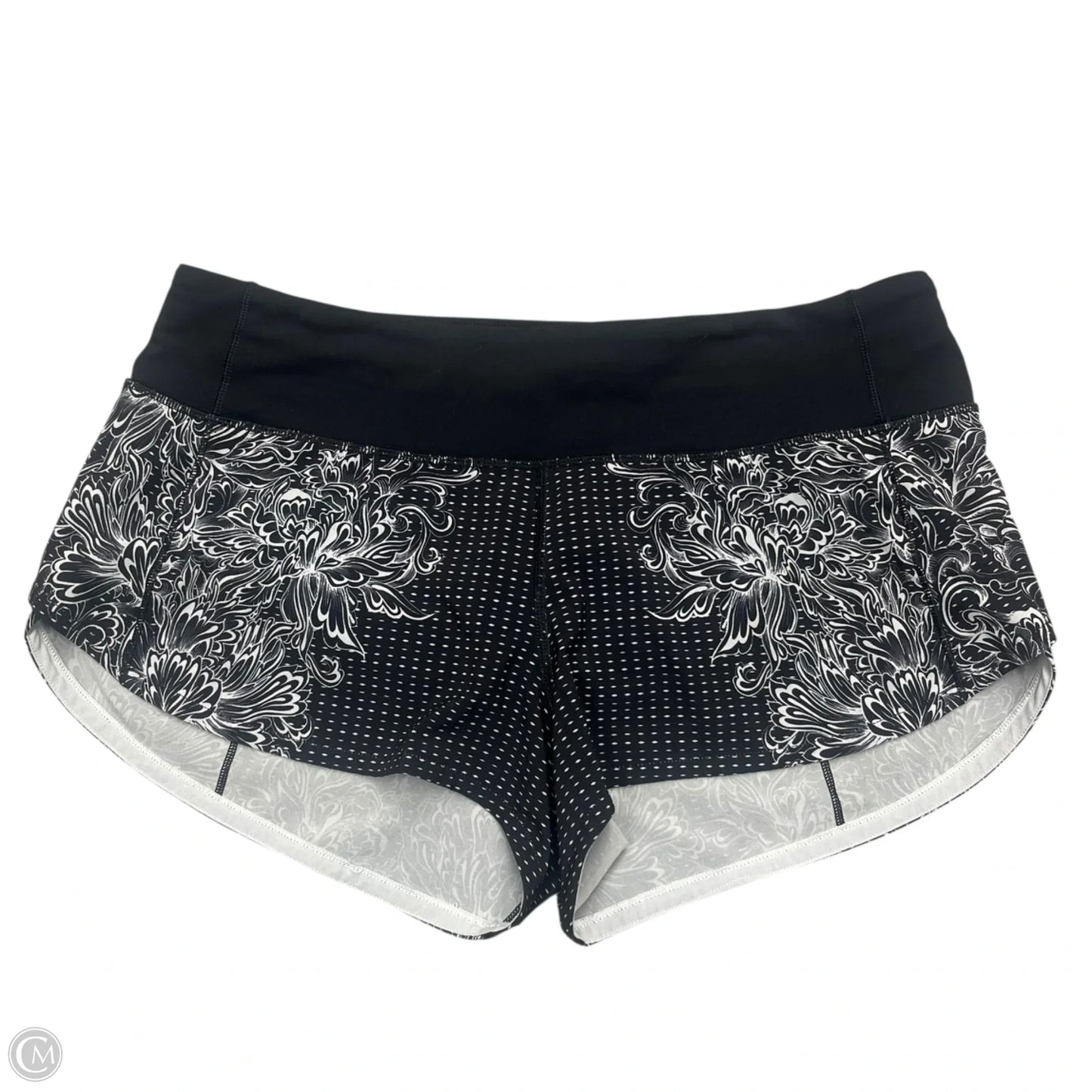 Athletic Shorts By Lululemon In Black & White, Size: S