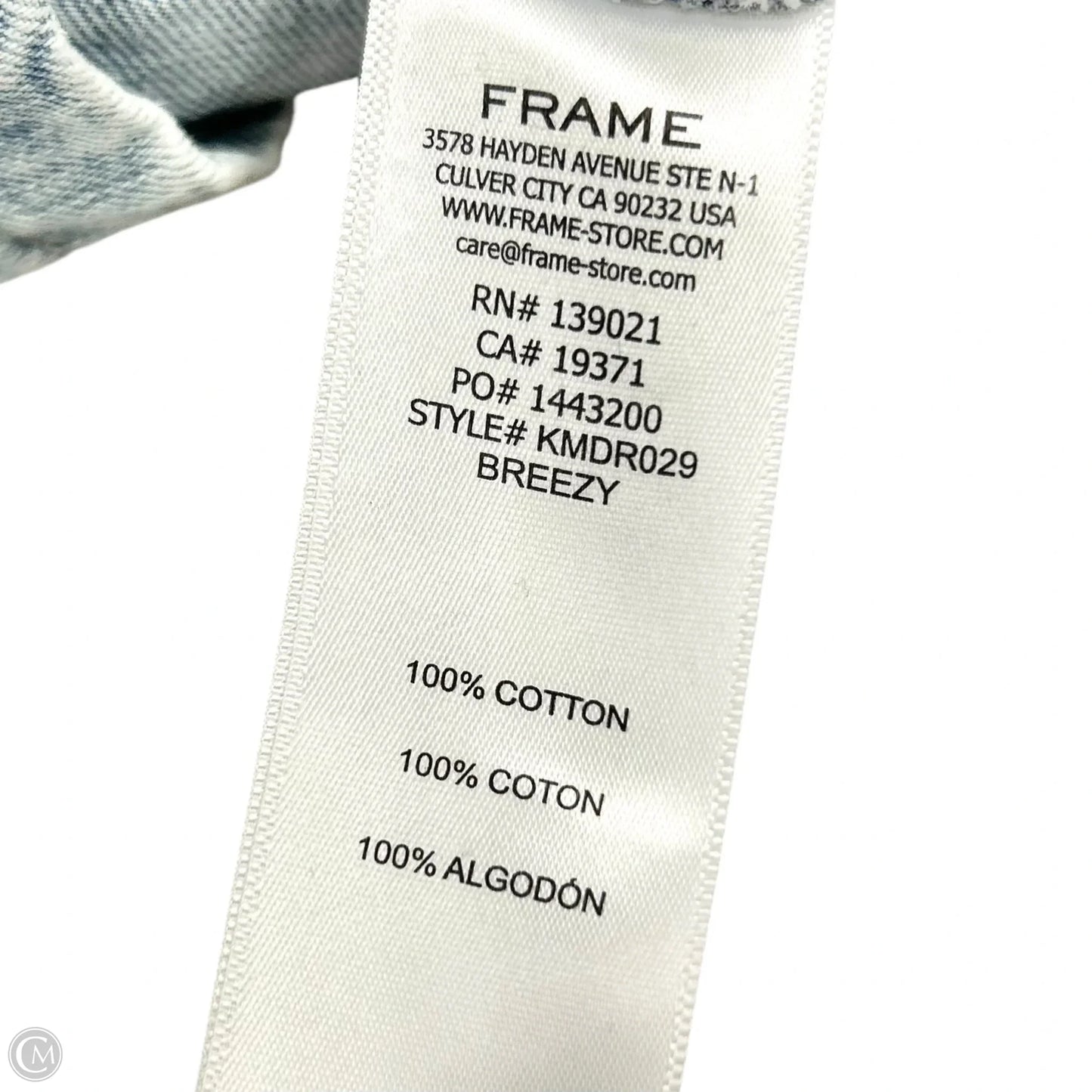 Dress Casual Short By Frame In Blue Denim, Size: Xs