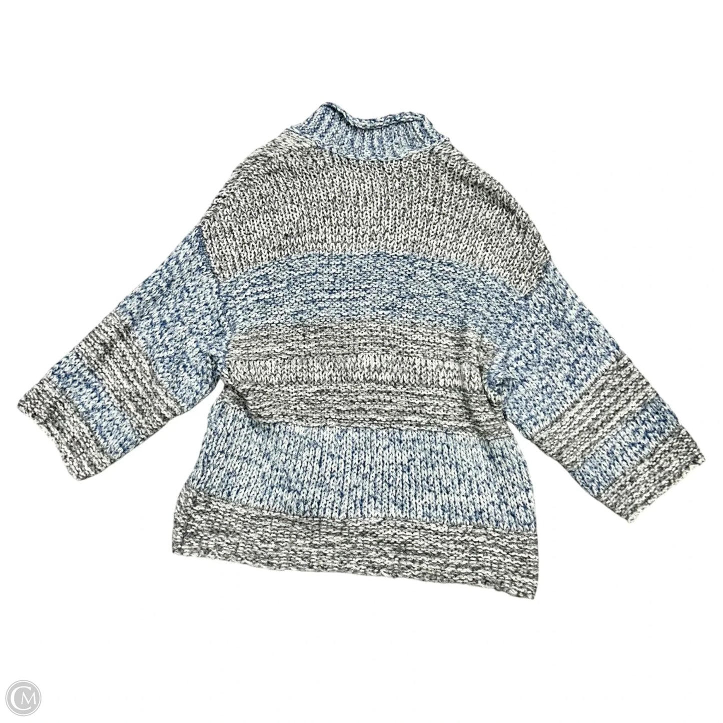 Sweater Cardigan By Vince In Blue & Grey, Size: XS/S