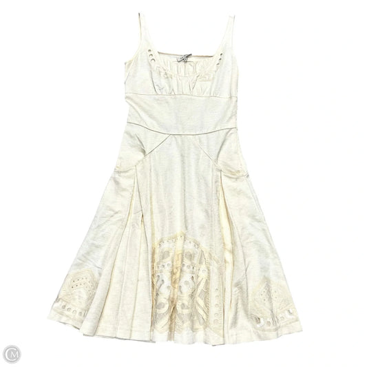 Dress Designer By Zac Posen In Cream, Size: S