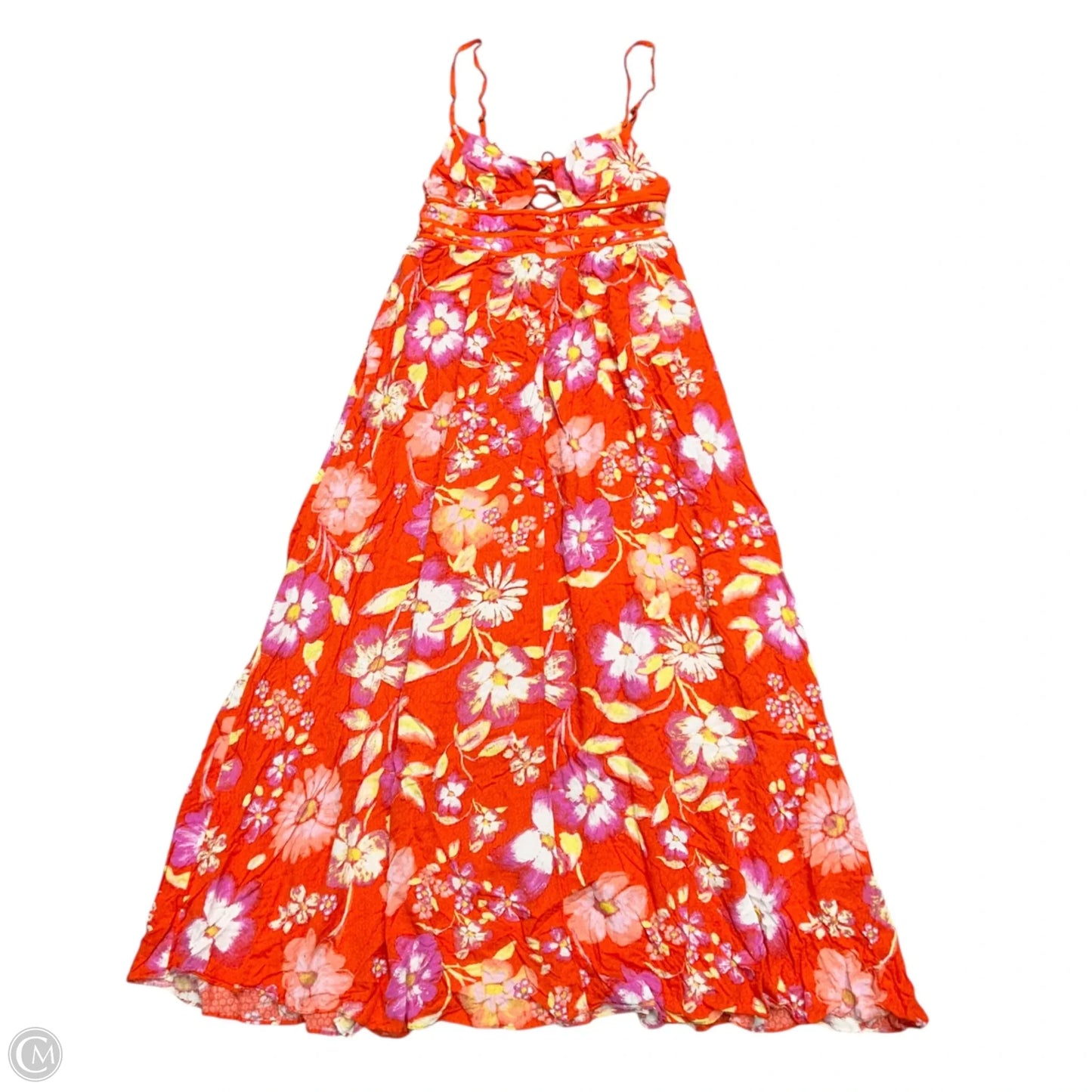 Dress Party Long By Free People In Orange & Yellow, Size: M