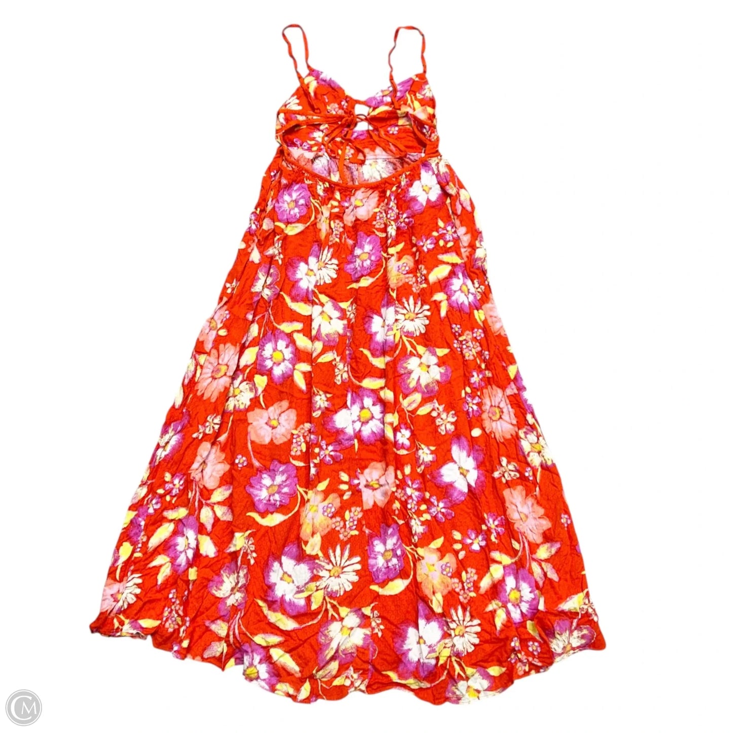 Dress Party Long By Free People In Orange & Yellow, Size: M