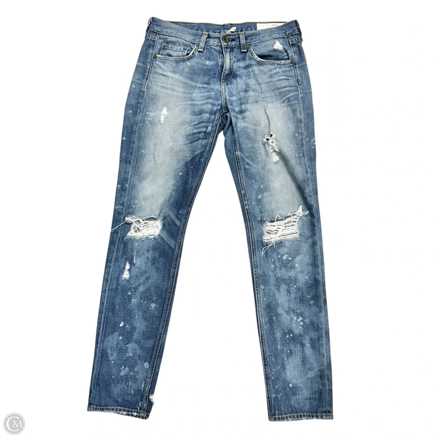 Jeans Straight By Rag And Bone In Blue Denim, Size: 00