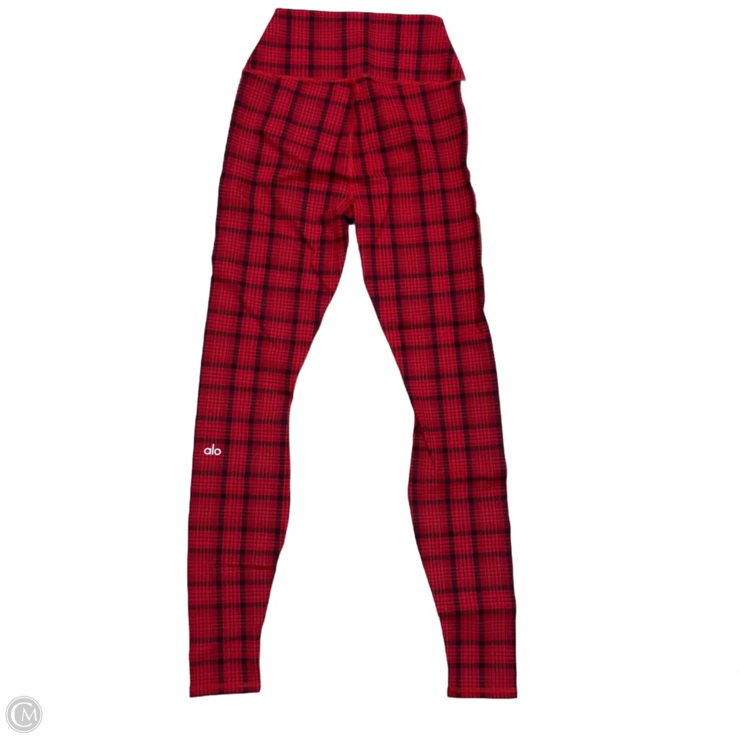 Athletic Leggings By Alo In Black & Red, Size: Xs