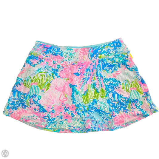 Skort Designer By Lilly Pulitzer In Blue & Green, Size: M