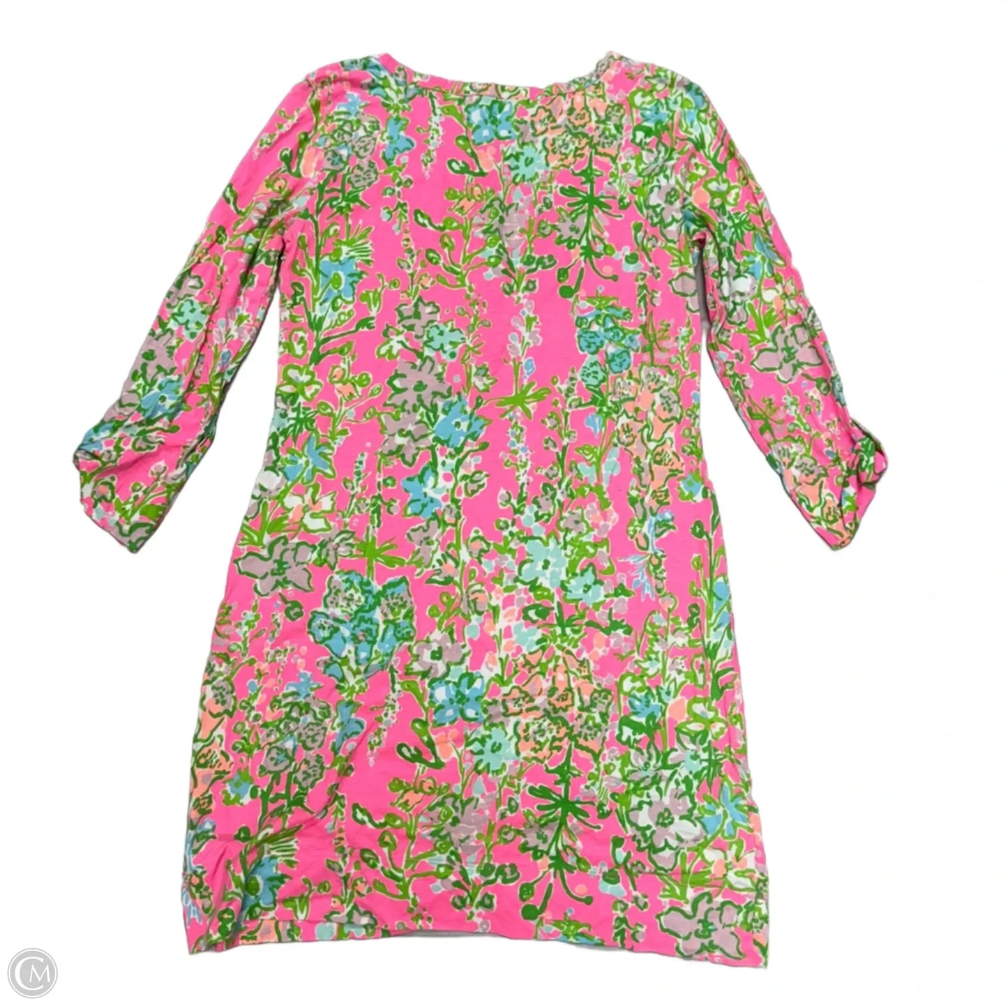 Dress Designer By Lilly Pulitzer In Green & Pink, Size: M